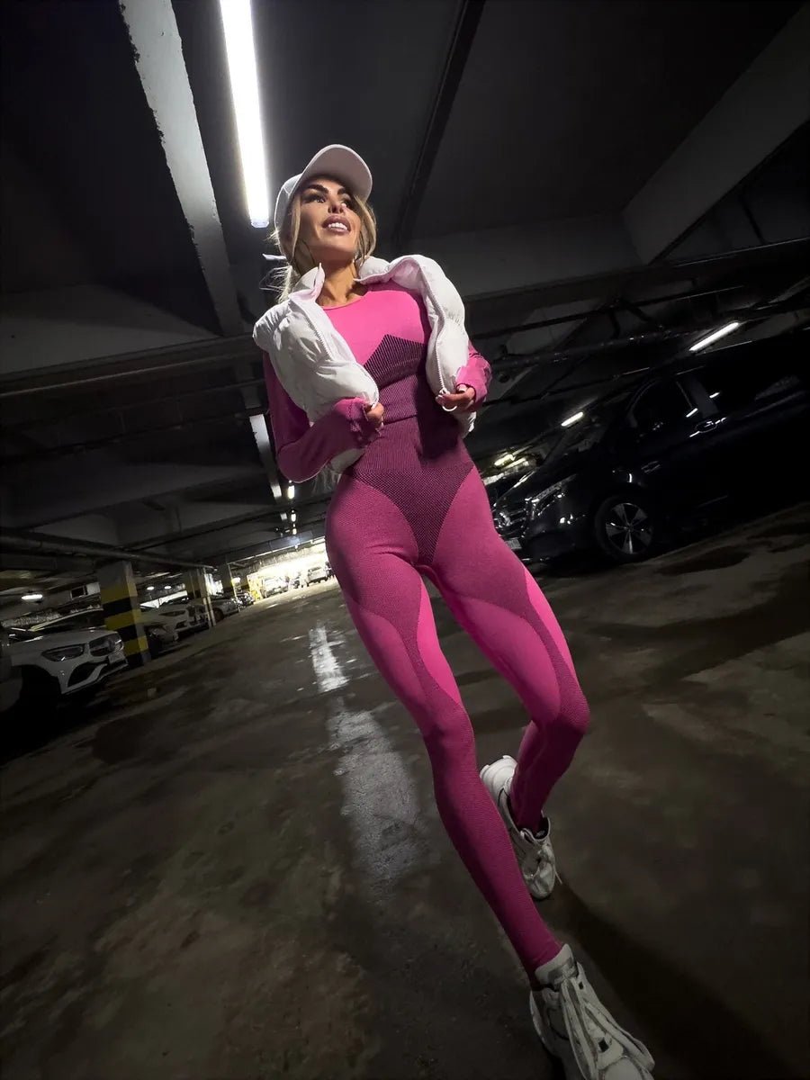 Workout Top Majestic Rash Pink Melanje - Bona Fide
