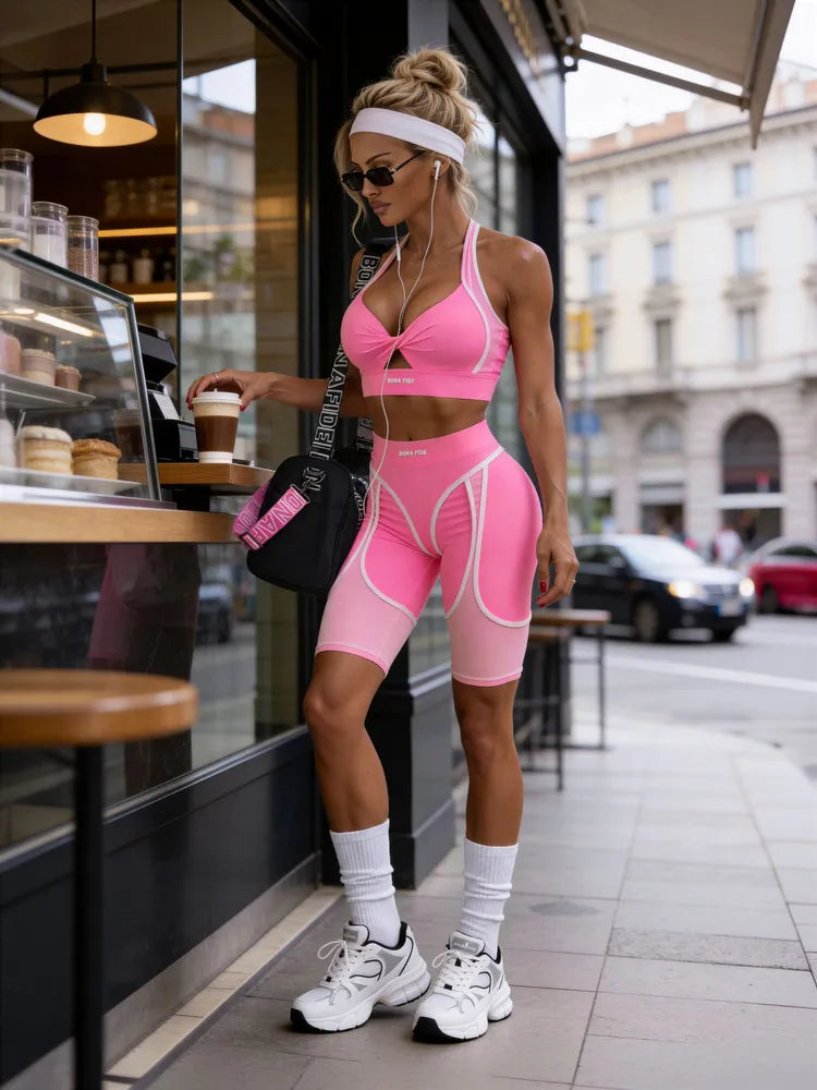 Sports Bra Top Candy Pink