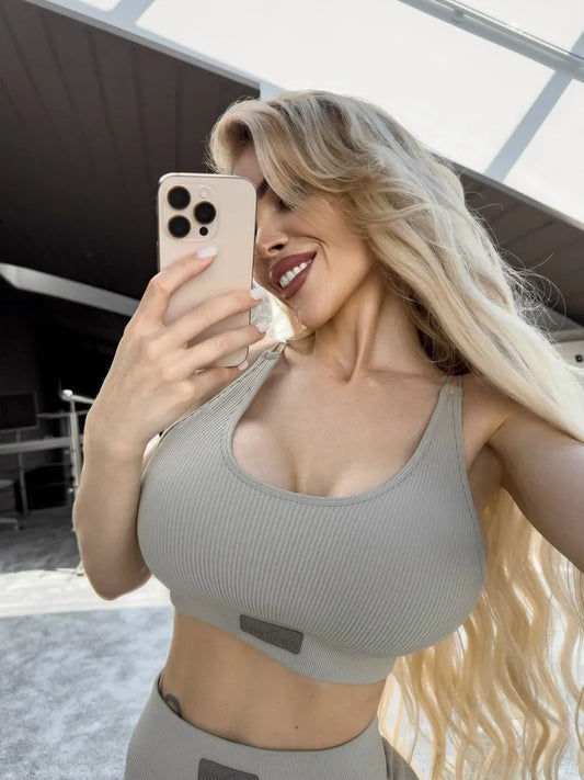 Sports Bra Angel Top "Opal Grey"