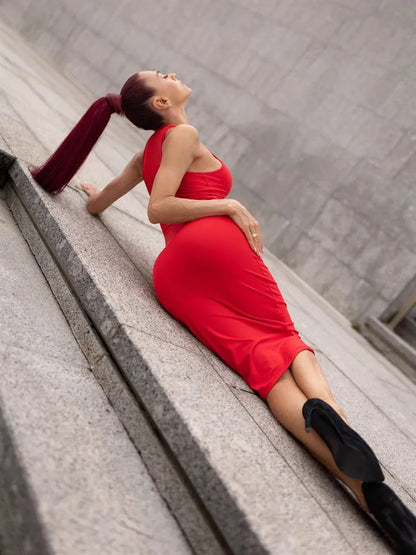 Dress Miami long Red - Bona Fide