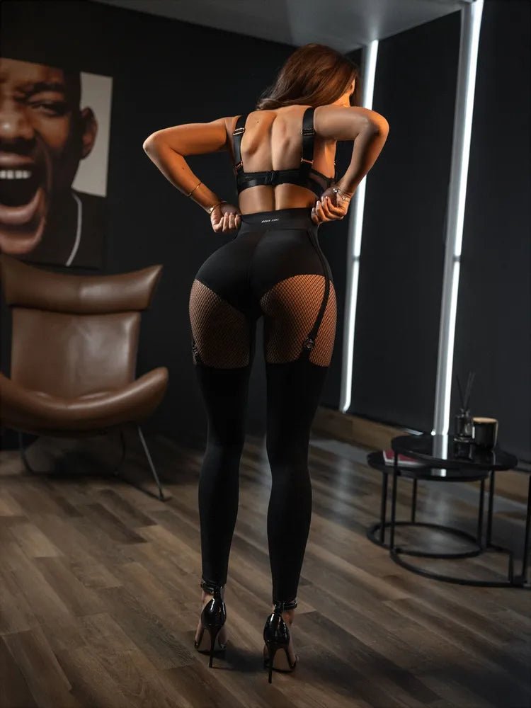 Leggings Aguilera Strip Black - Bona Fide