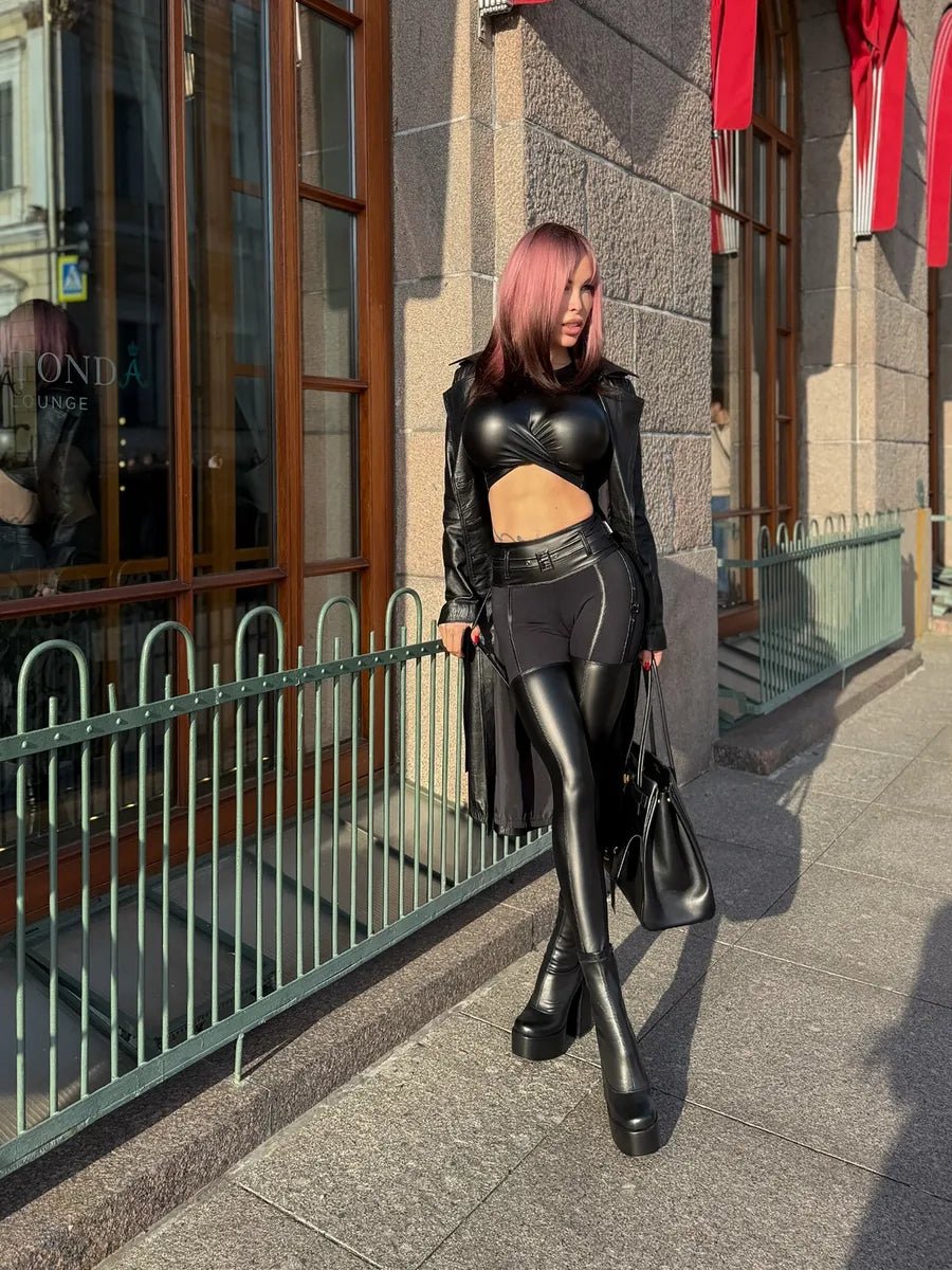 Leggings Dominatrix Black Blaze - Bona Fide