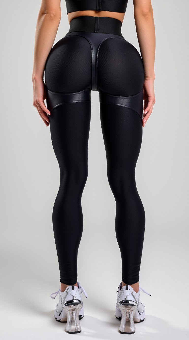 Leggings Extra Sex Push - Up Corsage LYC Black Skin - Bona Fide