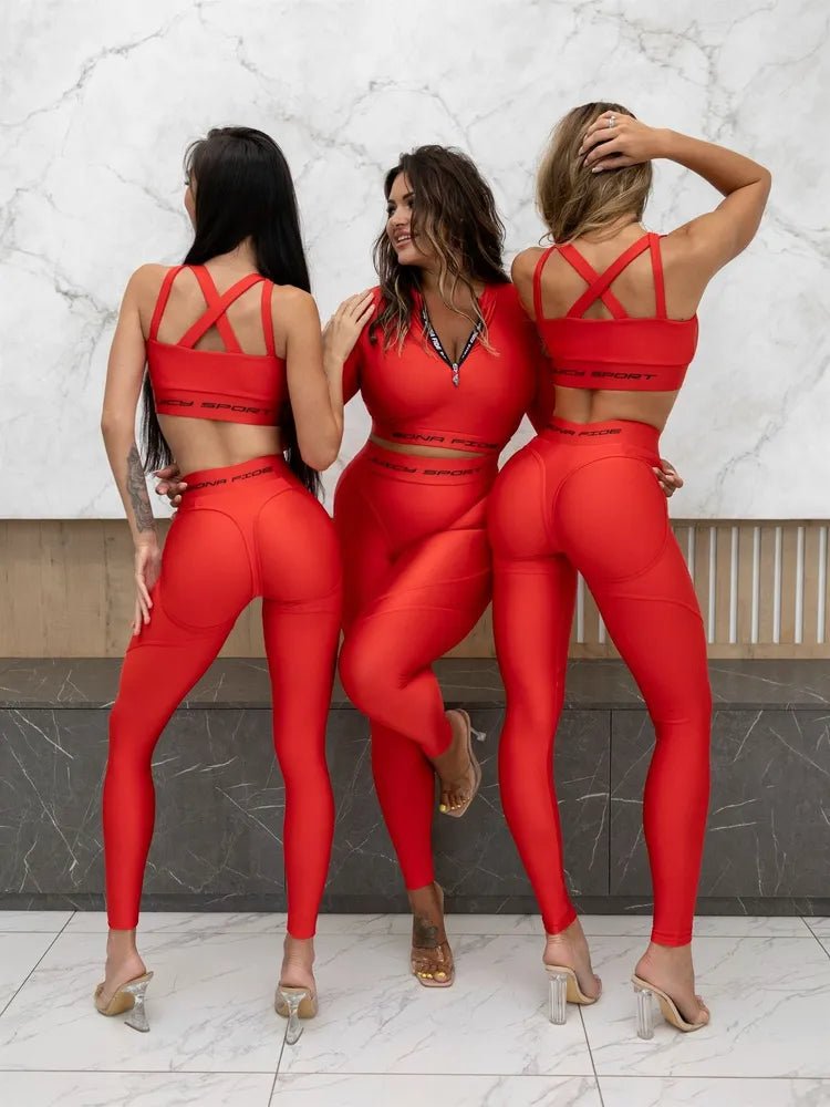 Leggings Extra Sex Push - Up Juicy Red - Bona Fide
