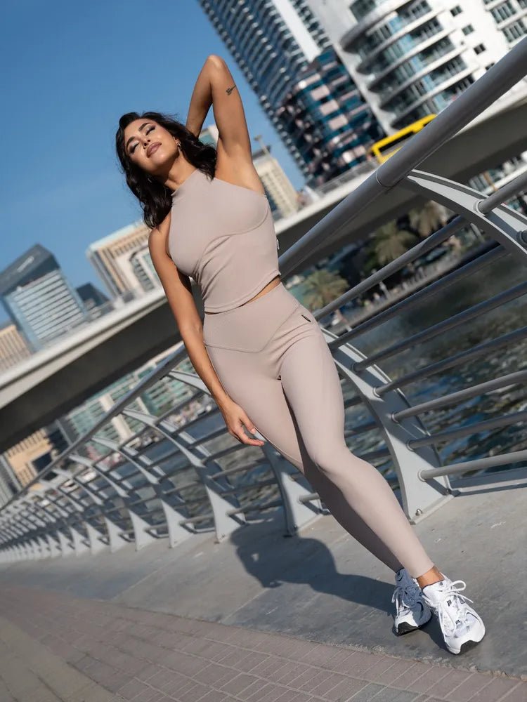 Leggings Ribbed Beige - Bona Fide