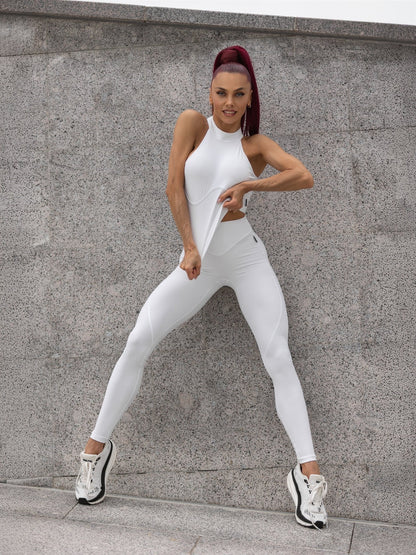Leggings Ribbed White - Bona Fide