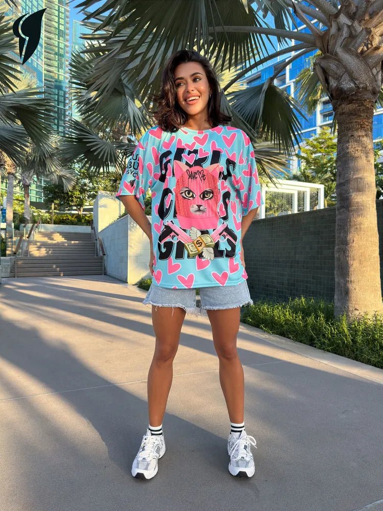OVERSIZE T-shirt Meow Criminal - One size - Bona Fide