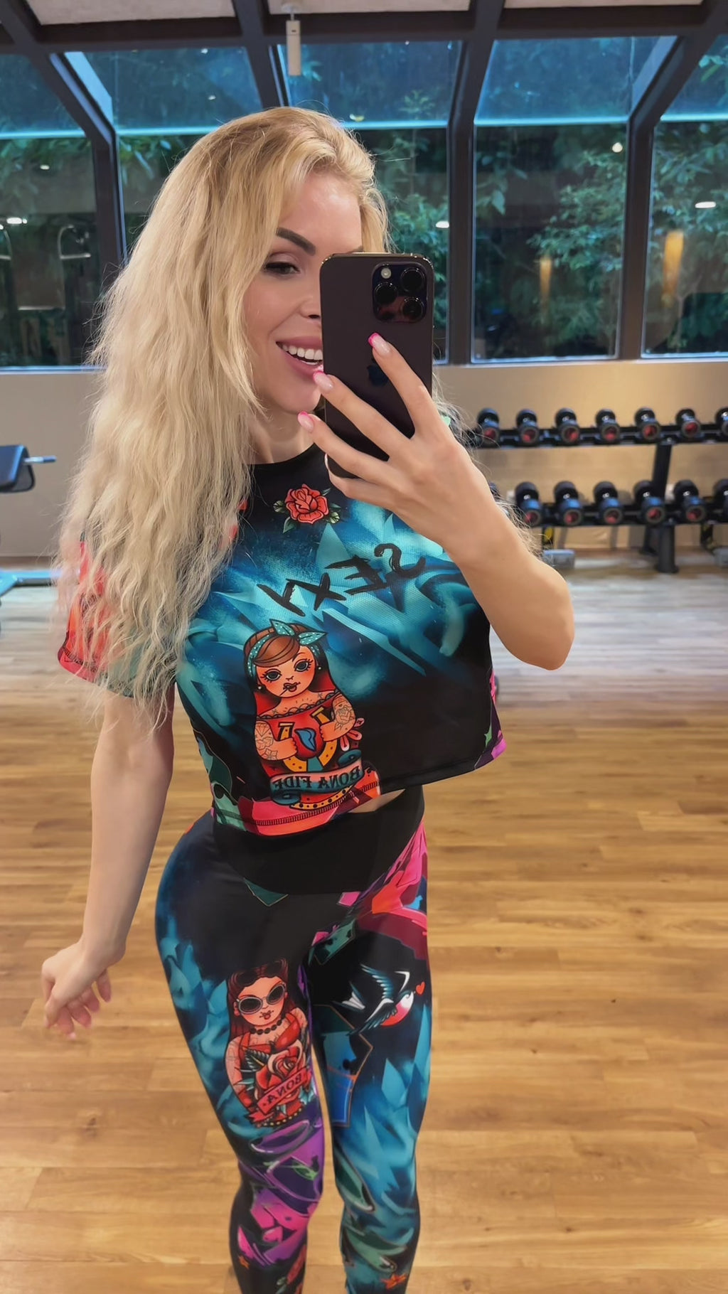 Leggings Bona Corsage Pin-Up Girl