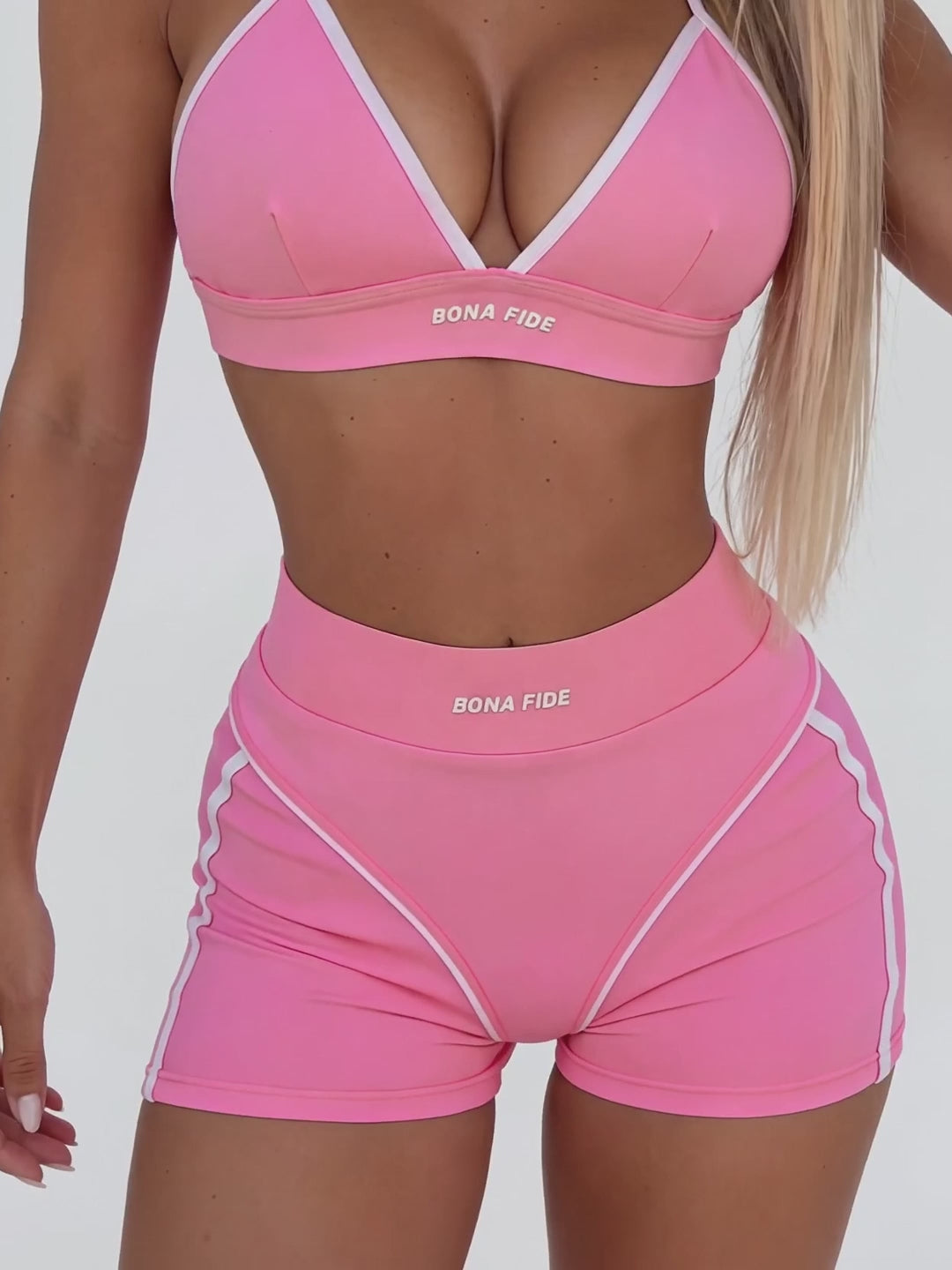 Sports Bra Charm Top Candy Pink