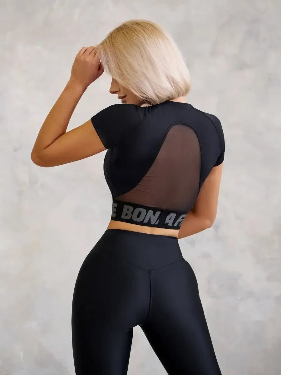Workout Top Hi - Tech Shirt Black - Bona Fide