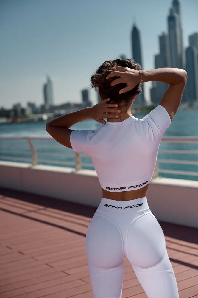 Workout Top Midi Rash Juicy White - Bona Fide