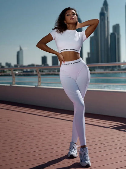 Workout Top Midi Rash Juicy White - Bona Fide