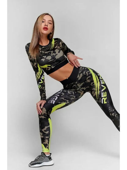 Workout Top Rashguard Midi Revenge Lime - Bona Fide