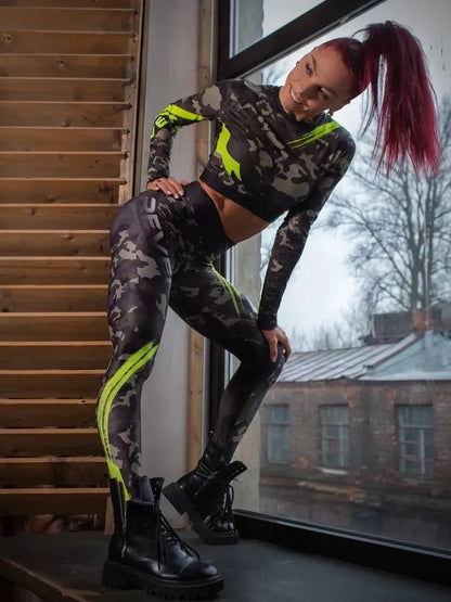 Workout Top Rashguard Midi Revenge Lime - Bona Fide