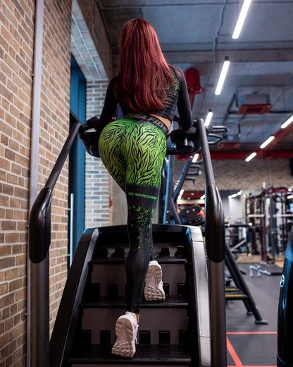 Leggings Crossfit Leggings Tiger Lily Acid Green - Bona Fide