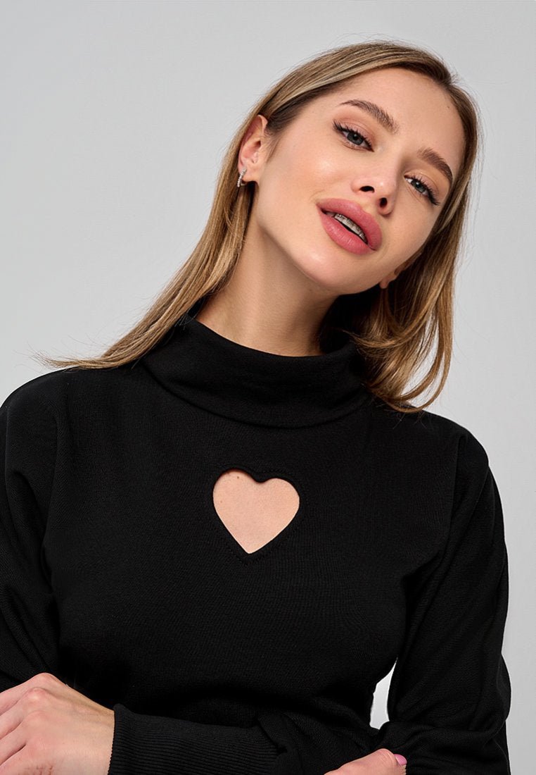 Sweatshirt Sweet Heart Hoody Black - Bona Fide